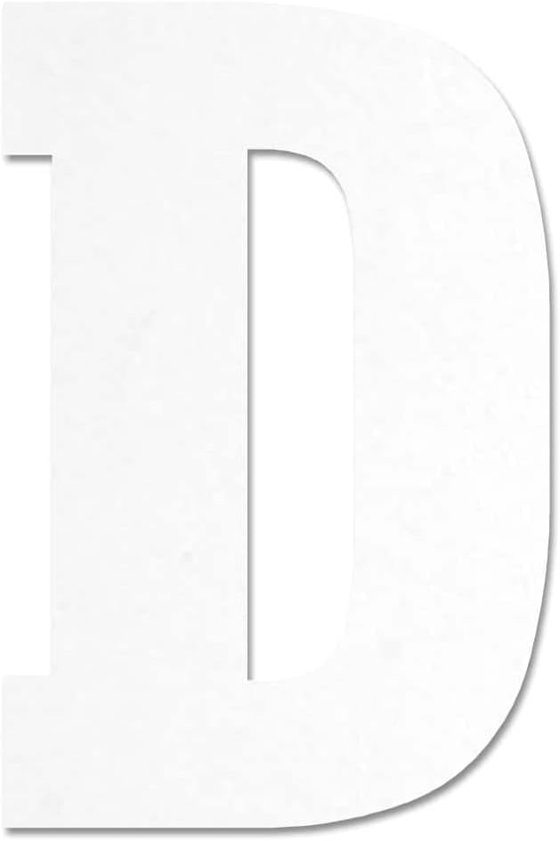 Make Market 13" White MDF Uppercase Letter, 6 Pack