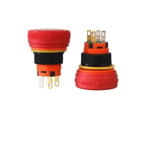 Interrupteur d'arrêt d'urgence Shield-01 16mm 6A 1NO1NC tête rouge