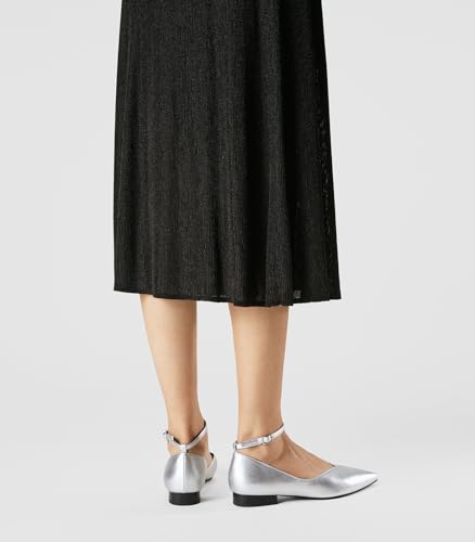 Arromic Black Flats for Women Flats with Ankle Strap Pointed Toe Dress Flat Shoes for Work Office Dressy4