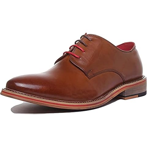 JUSTINREESS ENGLAND Mens Smart Shoes Lace Up Brown Cover