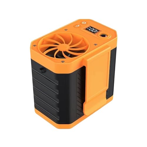 10000mAh �E�G�X�g�t�@�� �|�[�^�u�� �݂艺���� �l�b�N/�E�G�X�g�t�@�� �A�E�g�h�A�p ���� �G�A�N�[���[ �E�F�A���u�� �N���b�v�t�@�� ���C�g�t�� ���p �����Ԃ̃o�b�e���[�쓮(Orange)
