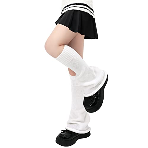 Leg Warmers Y2K White Leg Warmers For Girls Leg Warmers Kawaii Leg Warmers For Women Harajuku Kawaii Socks Ankle Warmers #TOP1