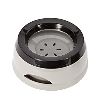 TOWEAR Pet Floating Water Bowl, Anti-Overflow Anti-Choking Non Spill Pet Water Bowl for Dog Cat Puppy Animal (Grey)