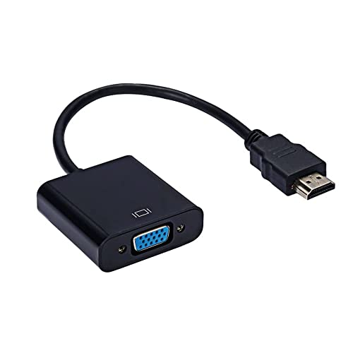 Omivine HDMI zu VGA -Adapterkabel, 1080p -Goldener HDMI -zu -VGA -Konverter (männlich bis weiblich) für Desktop, Laptop, PC, Monitor, Projektor, HDTV, Chromebook, Raspberry PI, Roku, Xbox Cover