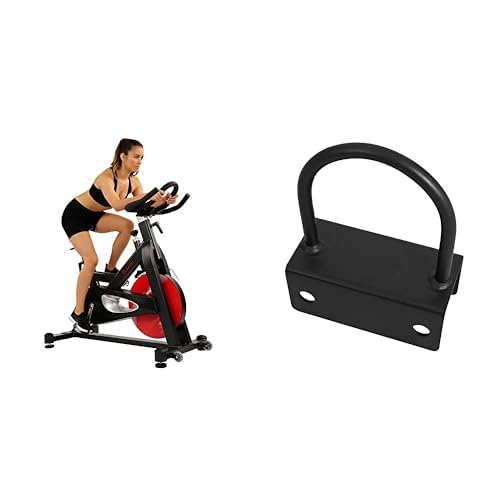 Sunny Health & FitnessIndoor Cycling Exercise Bike SF-B1714 + Power Rack and Cage Upgrade Add-on Accessories SF-XFA005