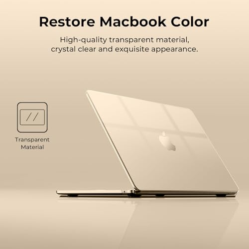 Image of EooCoo Clear Case for Apple MacBook Air M5 13 inch Cover M4 M3 M2 2026-2022