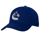 Outerstuff NHL Kids Youth 8-20 Officially Licensed Pre-Curved Snapback Hat Cap (US, Alpha, One Size, Vancouver Canucks - Blue)