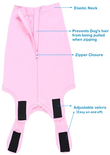 Image of Dog Surgery Recovery Suit - After Spay, Abdominal Wounds Post Surgical Recovery, Anti Licking Breathable Dog Onesies for Small, Medium & Large Pet, Alternative Bandages Cone E-Collar