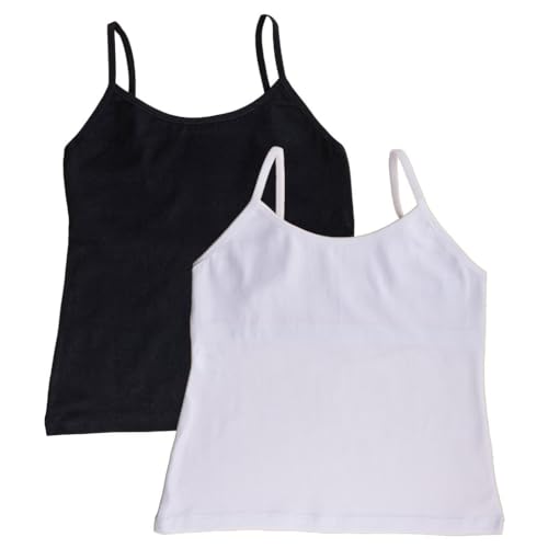 Image of Adira | Camisole for Girls 13-14 Years | Flat Padded Innerwear Vest | Cami for Puberty | Overs Nipples & Gives Confidence at School | Soft, Stretchy Cotton | Pack of 2
