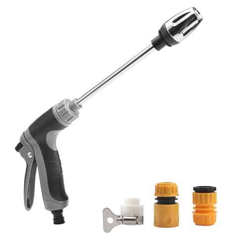 TNSLAND Lavatrice turbo per tubo da giardino, ugello ad alta pressione, Ultrawasher Turbo pulitore ad alta pressione pistola ad acqua ad con 3 connettori in plastica per tubo da giardino lavaggio auto