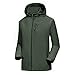 Mens Winter Jackets Fashion Long Sleeve Solid Lightweight Windbreaker Hooded Zipper Plus Sized Comfy Raincoats 2025 Army Green