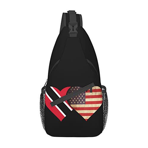 Mochila bandolera unisex con bandera Cuba y EE.UU. miniatura 2