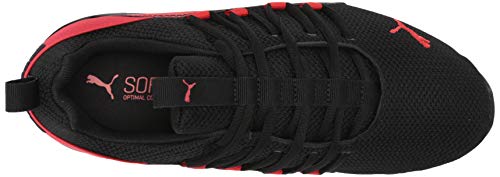 Image of PUMA mens Axelion Running Shoe, Black /High Risk Red, 13 Wide US