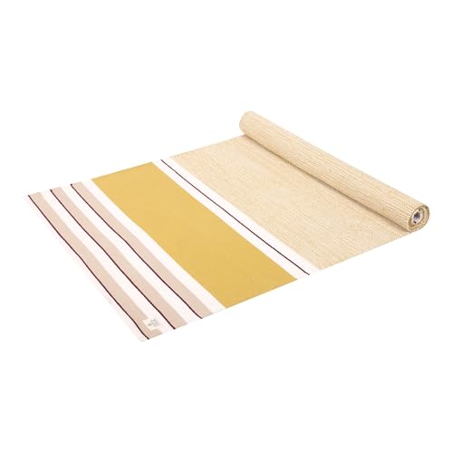 MELLOWBUFF Hand-Woven Cotton Yoga Mat 100% Natural Cloth Yoga Rug for Hot Yoga Exercise Workout Fitness & Meditation Absorbent Washable Yoga Rug 78 x 28 Inches (SURYA)