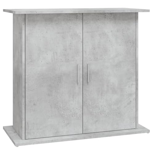 vidaXL Support d'aquarium en béton gris 81 x 36 x 73 cm Bois d'ingénierie