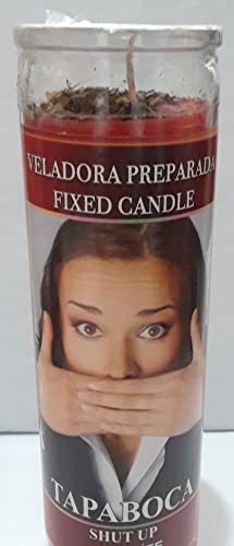 Shut Up Prepared Candle – Veladora Preparada Tapa Boca - 7 Day Dressed Ritual Candle for Silence, Peace, Protection & Boundary Rituals