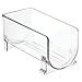 mDesign Plastic Free-Standing Water Bottle Holder Storage Organizer, Wine Rack for Kitchen Countertops, Table Top, Pantry, Fridge - Stackable, Each Rack Holds 1 Bottle, 4 Pack - Clear