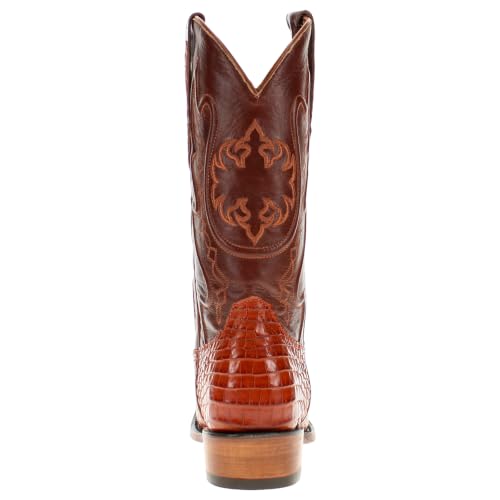 Image of Vaccari Men's Travis Genuine American Alligator Belly Leather Western Cowboy Boots