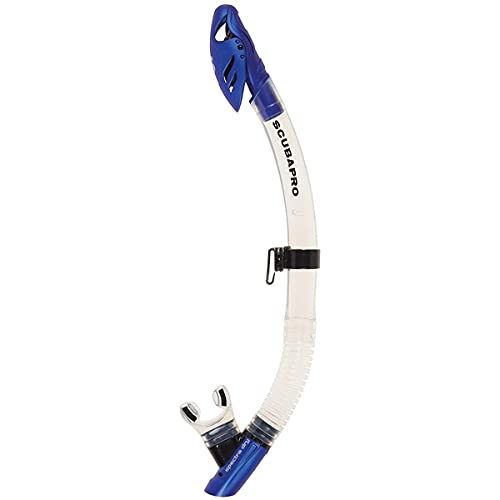 Tuba Spectra Dry SCUBAPRO de buceo snorkel en color negro con valvula de purga superior