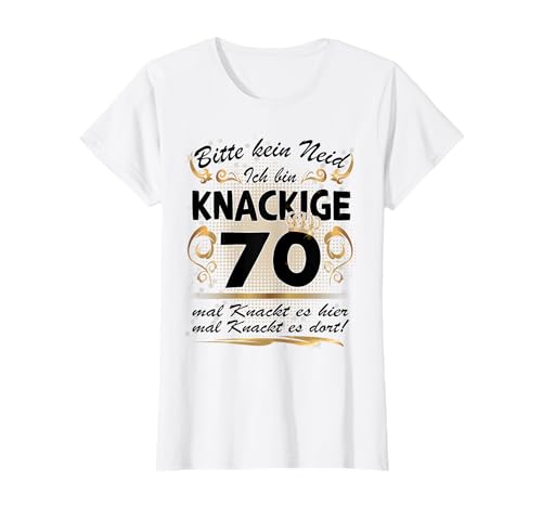 70 Jahre alt Oma Mama 70. Geburtstag Spr&uuml;che lustig Frauen T-Shirt