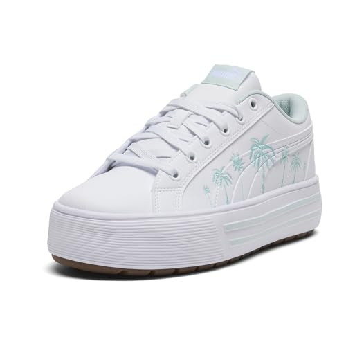 PUMA Womens Kaia 2.0 Palm Resort Lace Up Sneakers Shoes Casual - White - Size 6 M2