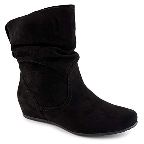 Xappeal Carney - Women's Slip On Casual Slouch Short Ankle Boot Black, Size 8.0 Medium Width