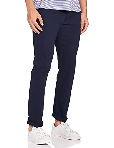Image of Ruggers by Unlimited Men's Slim Fit Casual Trouser (RGMECTR20127B03 Dark Blue 32)