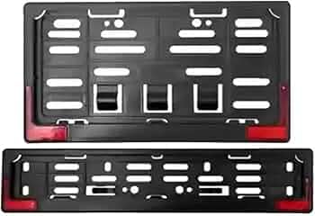 Front and Rear Bike Number Plate ABS Frame with Reflector, Black, 30x6.8cm Front and 22.5x13cm Rear, Universal Fit-image-12