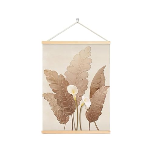 Decorative Breaker Box Cover - Matte Canvas Vertical Electrical Panel Cover for Fuse/Meter Box, Dustproof Scroll Art Design (Style C, 19.7"x27.5")