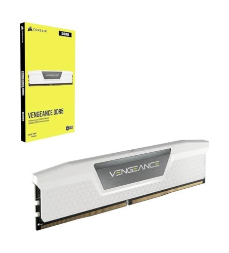 Image of CORSAIR Vengeance DDR5 RAM 32GB (2x16GB) 5200MHz CL40 Intel XMP iCUE Compatible Computer Memory - White (CMK32GX5M2B5200C40W)