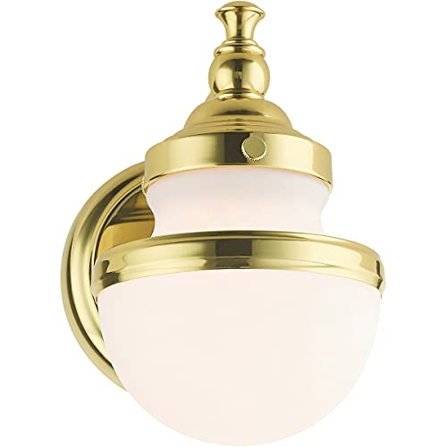 Image of Livex Lighting Wall Sconce, Polished Brass