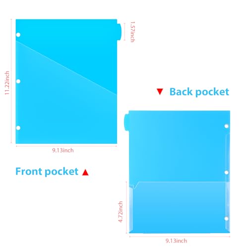 Intercalaires Plastique A4 avec Poches - Lot de 3 Sets à 5 et 8 Onglets Multicolores