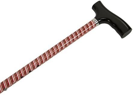 Christmas Walking Cane, Candy Cane Striped Pattern. Straight, Adjustable 31-40 Inches.