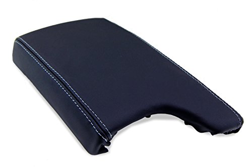 Autoguru Pontiac Grand Prix 04-08 Center Console Armrest Synthetic Leather Cover Black, Gray Stitch
