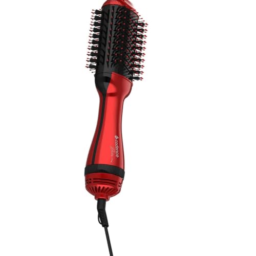 ‍ Escova Secadora Diva 4 em 1 Cadence Vermelha: 1200W de potência, reduz frizz, seca, alisa e modela