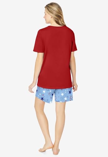 Dreams & Co. Plus Size Knit Pj Short Set2