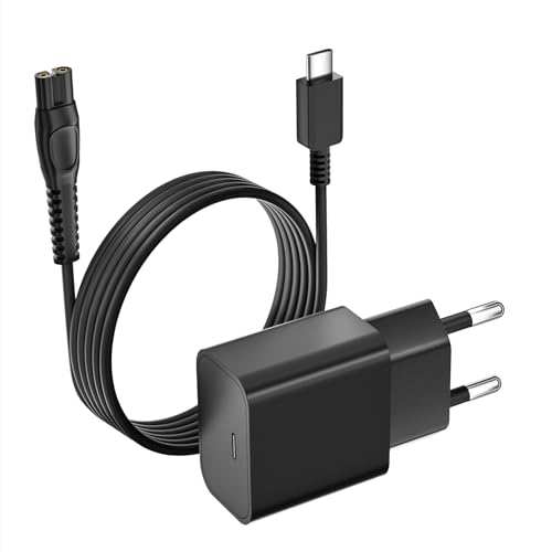 5V Chargeur USB C Compatible avec Philips Norelco 3000 3000x 5000 5000x i9000 Série OneBlade QP2734 QP2724 QP2824 QP2834 QP4631 Tondeuse One Blade Philipp, Adaptateur...