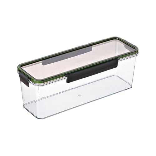 Caja de almacenamiento de fideos - Contenedor de gran capacidad, portainjerto, organizador de granos sellados | Conservación de la cocina hermética, diseño transparente apilable para pasta sp
