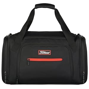 Titleist Players Duffel Black/Red 12” x 21” x 12”