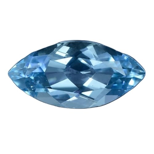 Pierre précieuse aigue-marine bleu mer 4x8mm pour fabriquer votre bague de fiançailles DIY