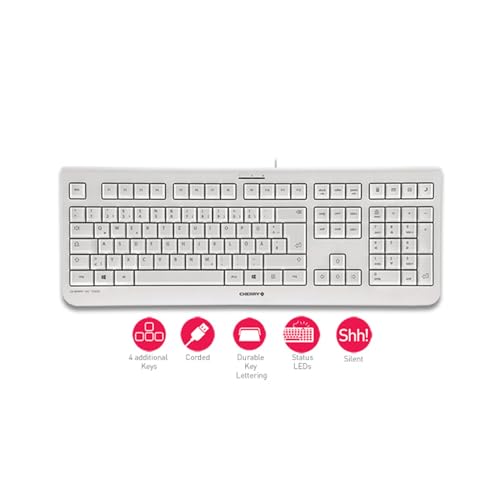 Clavier USB Cherry KC 1000 gris disposition suisse pour PC et bureau - 4