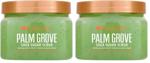 Image of Tree Hut Palm Grove Shea Sugar Scrub, Exfoliating, Hydrating & Moisturizing Body Scrub with Shea Butter & Nourishing Essential Oils, Smooth & Soften Skin, 18 oz (Pack of 2)