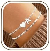 Smilya 925 Sterling Silver Bracelet for Women Hypoallergenic A-Z ...