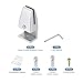 PATIKIL 6 Pcs Adjustable Desk Divider Partition Clips, L-Shape Aluminum Sneeze Guard Support Clamps Desktop Divider Clips for Offices Stores Counter Privacy Panel, Silver