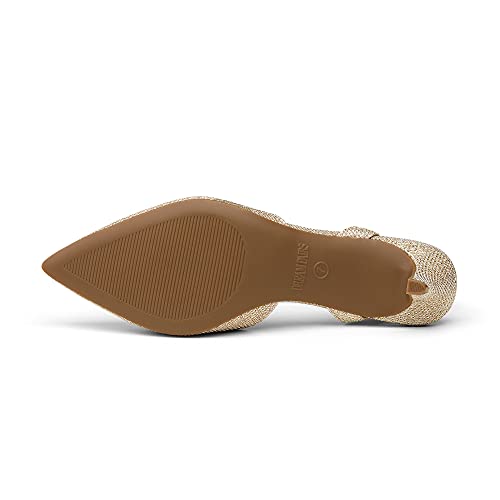 Image of DREAM PAIRS Kitten Heels for Women Low Heel Dress Shoes Wedding Dress Closed Toe Pump Shoes Luna