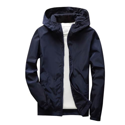 Boys Girls Uniform Windbreaker Jacket Waterproof Lightweight Rain Jacket Youth Boys Fall Hooded Rain Coats w/Pockets