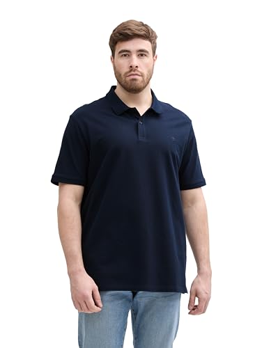 TOM TAILOR Hombre Polo Basic Piqué 1027713, 10668 - Sky Captain Blue, 3XL
