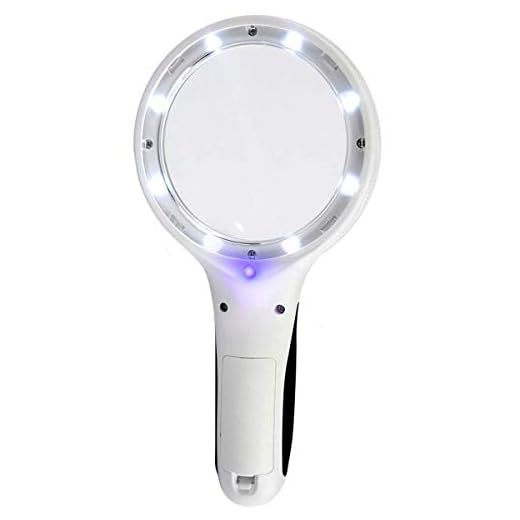 Estek, PA0862, Mini Lupa de Mão Para Estética com Leds s e Uv, cor Branco, Plástico