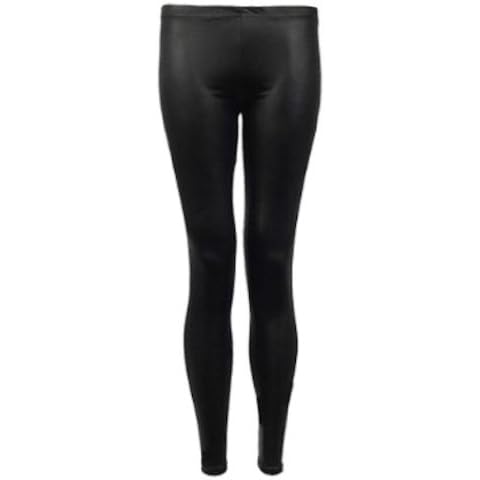 NEW GIRLS WET LOOK SHINY DISCO FULL LENGTH LEGGING PANTS AGE: 7-13 YEARS (7-8) Cover