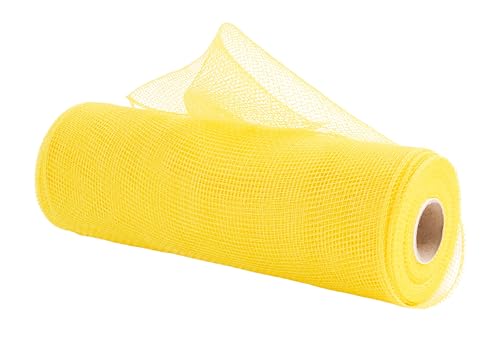 10 inch x 30 feet Deco Poly Mesh Ribbon (Yellow) : RE130229